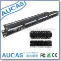 Taiwan 24 puertos UTP en blanco Cat6 patch panel con barra trasera 19 pulgadas 1U mayoristas